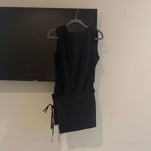 Lioness Black Mini Dress with Side Tie NWT